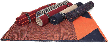 KD Yoga Rug Mat Convert Plastic Yoga Mat to Eco Friendly 100% Cotton Gripping with Corner Pocket
