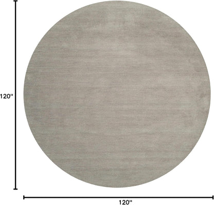 SAFAVIEH Himalaya Collection 6' Round Black HIM610C Handmade Premium Wool Area Rug