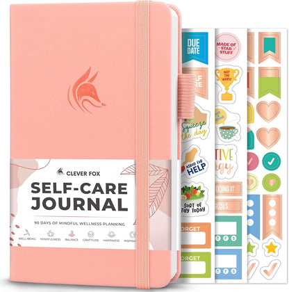 Clever Fox Self-Care Journal – Daily Reflection Notebook – Mental Health & Personal Development Planner, Meditation & Mood Log, A5 (Turquoise)