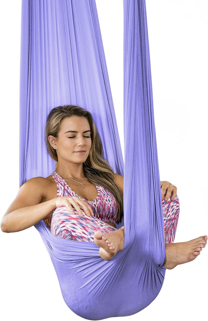 Pinc Active Silk Aerial Yoga Swing & Hammock Kit for Improved Yoga Inversions, Flexibility & Core Strength