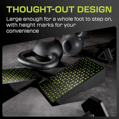 Flexelent Squat Wedge Block Pair - Heel Elevated Squat Wedge for Deeper Squats, Heavy Lifting and Better Form - 17° Angle Exercise Wedges, Slant Board for Squats with Carry Backpack