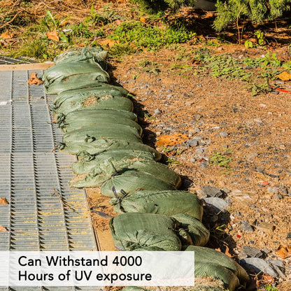 AK TRADING CO. 14" x 26" Poly Sandbags W/UV Protection & Built-in Ties - Flood Water Barrier - Tent Sandbags - Orange