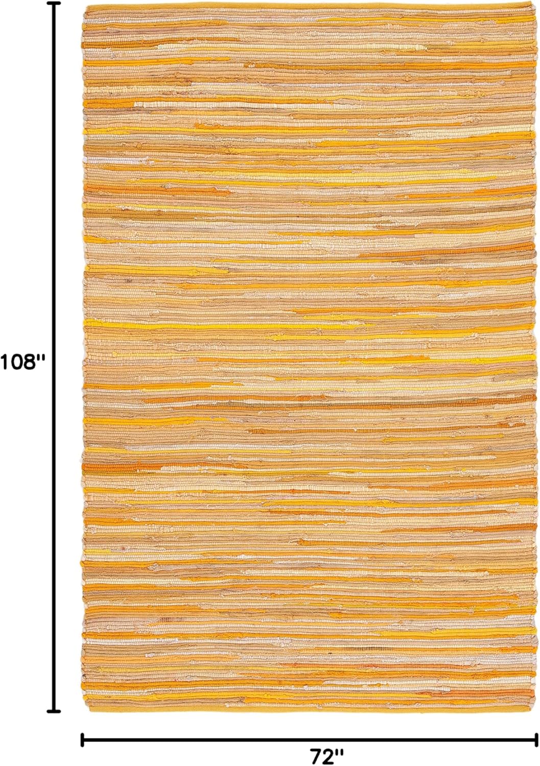 SAFAVIEH Area Rug 3x5 - Rag Rug Collection - Blue & Multi, Handmade Cotton, Boho Stripe Pattern, Ideal for Entryway, Living Room, Bedroom, Dining Space (RAR130B)