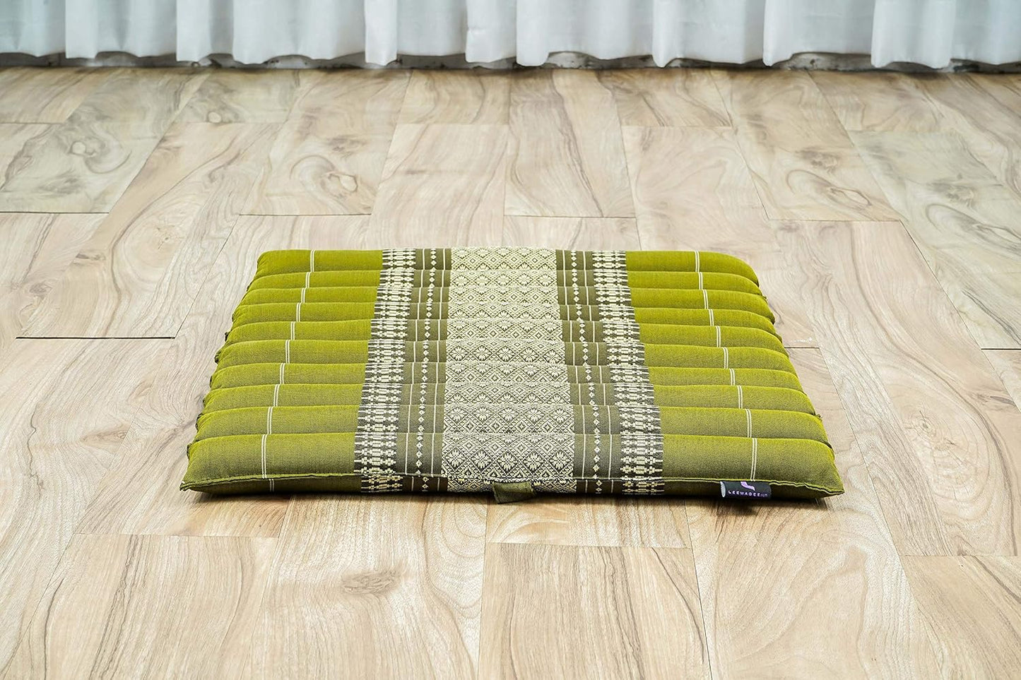 Leewadee Meditation Cushion Set – 1 Small Zafu Yoga Pillow and 1 Small Roll-Up Zabuton Mat Filled with Kapok