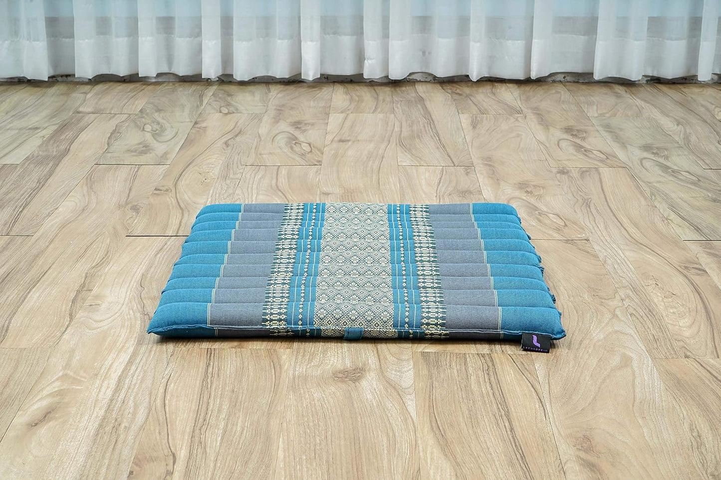 Leewadee Meditation Cushion Set – 1 Small Zafu Yoga Pillow and 1 Small Roll-Up Zabuton Mat Filled with Kapok