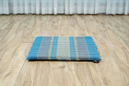 Leewadee Meditation Cushion Set – 1 Small Zafu Yoga Pillow and 1 Small Roll-Up Zabuton Mat Filled with Kapok
