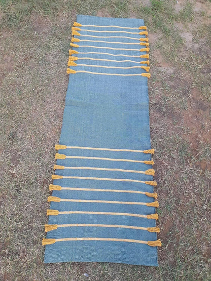 Indian Handmade100 % Organic Anti Skid Multi Colour Cotton Yoga Mat - Eco-Friendly Hand-Woven Rug - Non-Slip & Thick (24”x72”x5mm) for Hot yoga & Everyday Fitness at Home - Comfortable & Foldable Extra-Long Mat