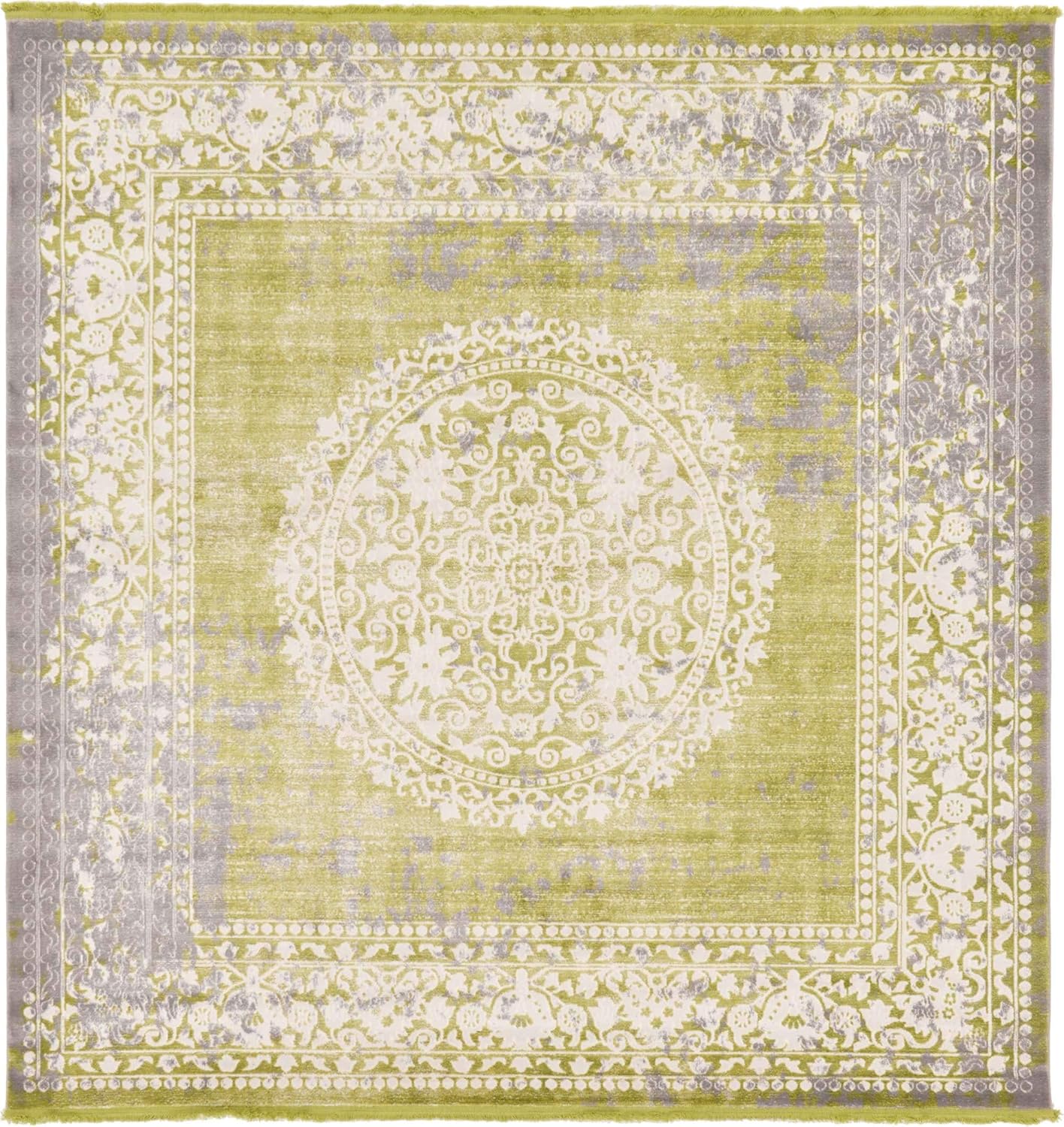 Unique Loom New Classical Collection Area Rug - Olwen (4'Round, Purple/ Gray)