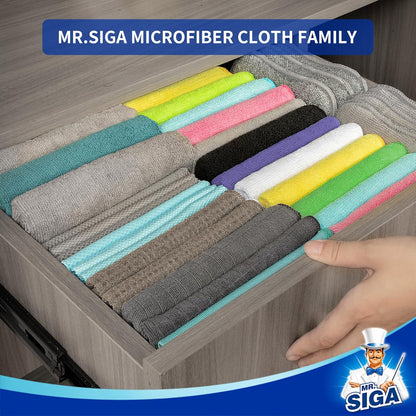 MR.SIGA Microfiber Cleaning Cloth, Pack of 6, Size: 13.8" x 15.7"