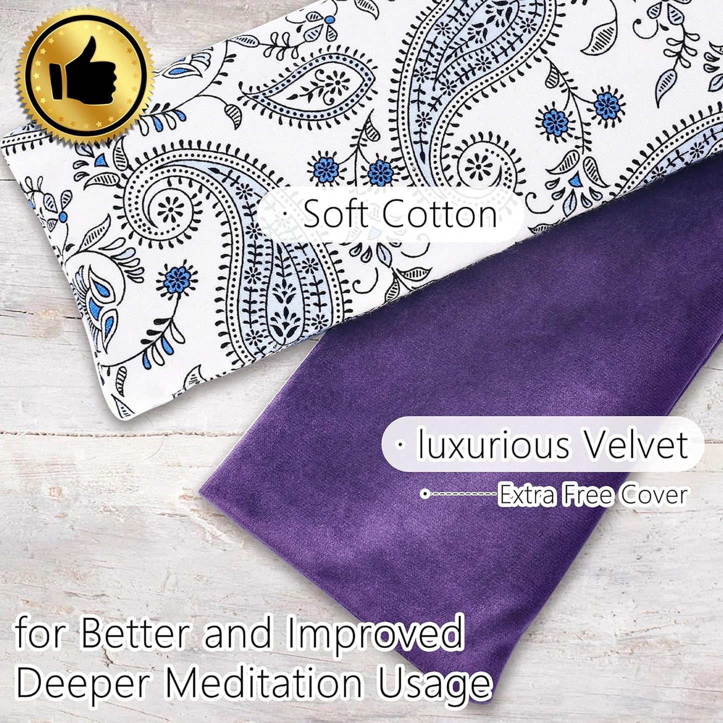Lavender Eye Pillow for Relaxation, Yoga, Sleep – Weighted Eye Mask for Headache, Sinus, Aromatherapy Moist Heat Compress, Meditation Accessory, Relaxation Gift for Women (Purple)