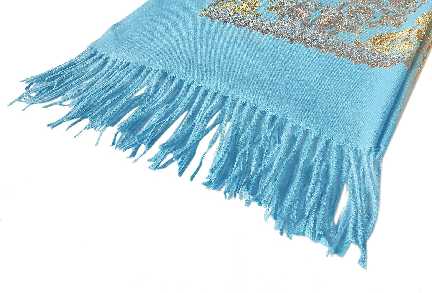 Urban CoCo Women's Embroidered Oversize Tassel Shawl Scarf Wraps for Women
