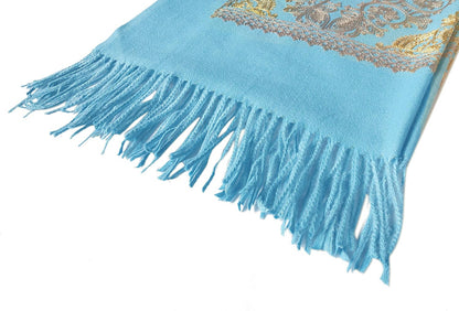 Urban CoCo Women's Embroidered Oversize Tassel Shawl Scarf Wraps for Women