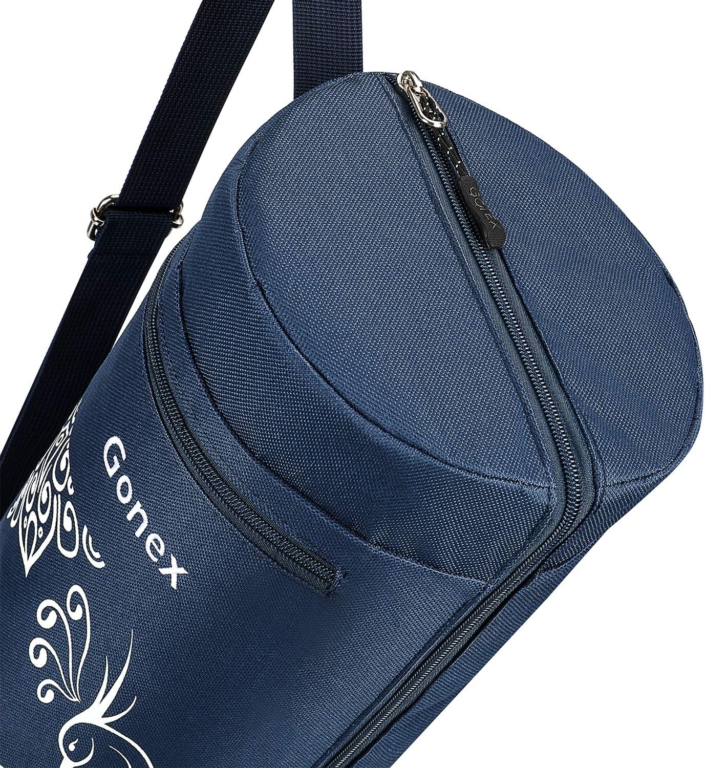 Gonex Yoga Mat Bag, Yoga Mat Carrier Full-Zip Exercise Yoga Mat Carry Bag for Women Men with 2 Multi-Functional Storage Cargo Pockets Extra Wide Adjustable Shoulder Strap