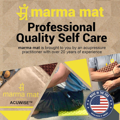 Platinum Grade-Silicone Acupressure marma mat For Feet, Back, Neck Pain, Sciatica, Plantar Fasciitis, Insomnia, Stress Relief, Conditioning & Recovery Mat | Patented Curve Design | Sports, Office, Seat Cushion, Gaming, Fidget | Made in USA