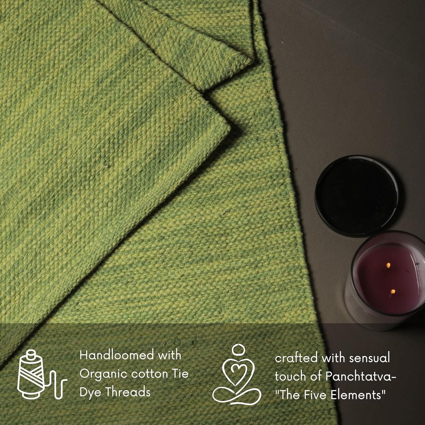 Trade Star Organic Cotton Yoga Mat Handloomed Meditation Rug Inches Perfect Size Mat Travel Mat for Indoor/Outdoor Use 72"L x 24"W Highly Absorbent Reversible Yoga Rug Tie Dye Yoga Mat for Exercise