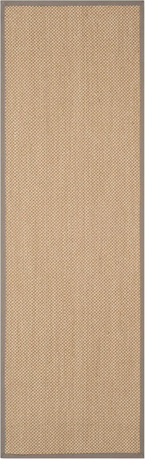 SAFAVIEH Area Rug 11x15 - Natural Fiber Collection - Large - Maize & Linen Color, Sisal, Woven Design with Border (NF141B) - Colors A