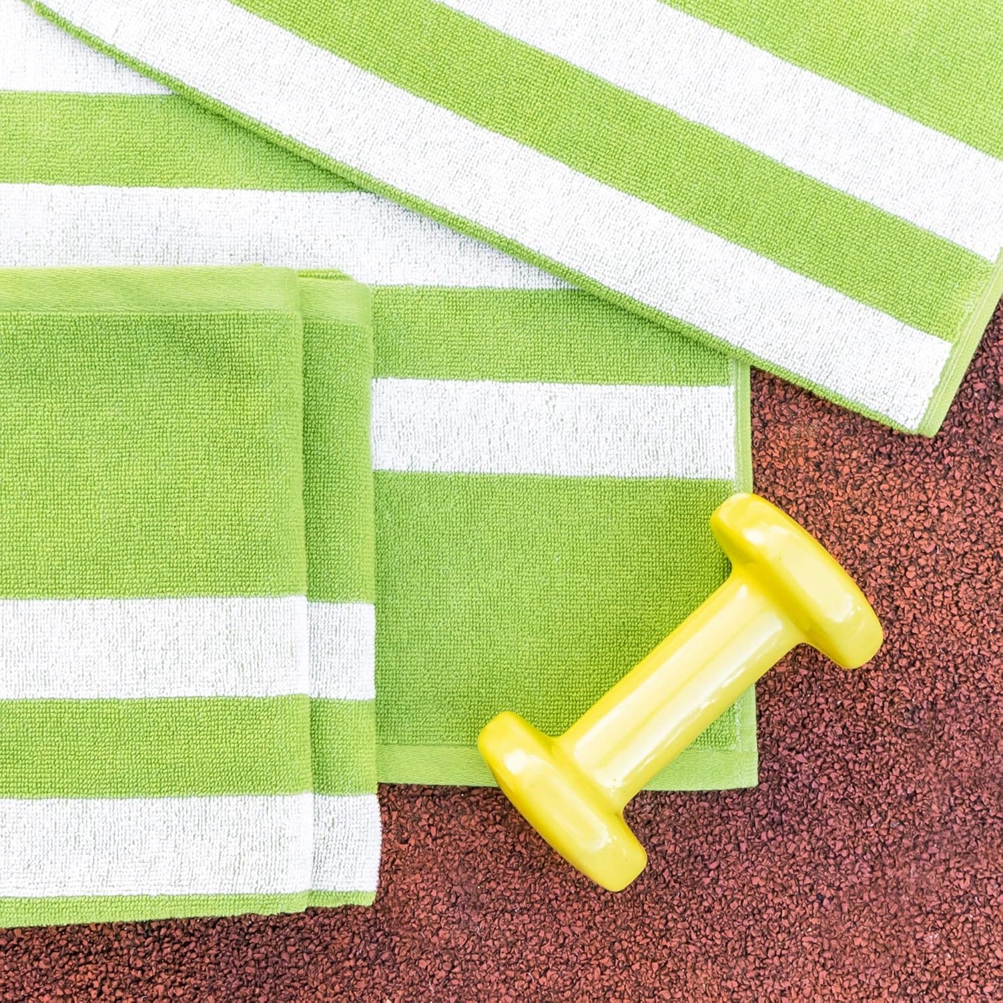 Luzia Striped Workout Towel for Sweat (Pack of 2) - Premium Quality 100% Turkish Cotton - Lightweight and Super Absorbent for Exercise, Sports, Workout, Fitness, Gym, Yoga, Running (Orange)