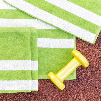 Luzia Striped Workout Towel for Sweat (Pack of 2) - Premium Quality 100% Turkish Cotton - Lightweight and Super Absorbent for Exercise, Sports, Workout, Fitness, Gym, Yoga, Running (Orange)
