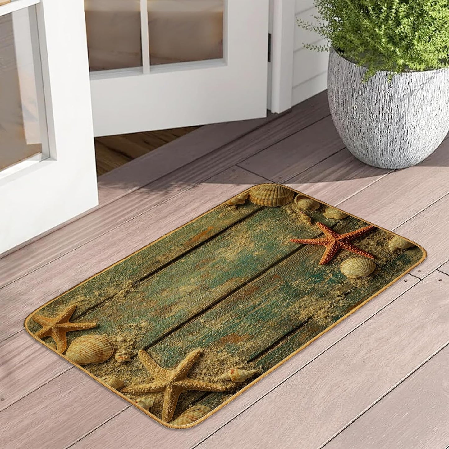 Doormat Yoga Frog Front Door Mat Indoor Outdoor Entrance,Pink Lotus Flower Door Mat Waterproof Low Profile All-Season,Easy Clean Patio Porch Entryway Floor Rug 17x29 Inch