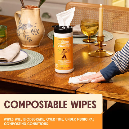 Aunt Fannie's Natural Cleaning Vinegar Wipes, Multipurpose Surface Cleaner, Eucalyptus Scent, 35 Count (Pack of 1)