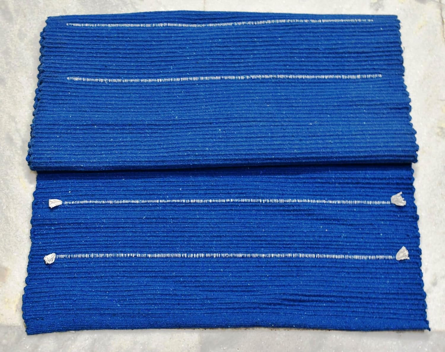 100% Organic Anti-Skid Cotton Yoga or Meditation Mat: Hand-Woven, and Extra-Long(28'’ x 74'’) for Ultimate Comfort and Stability with Cotton Carry bag
