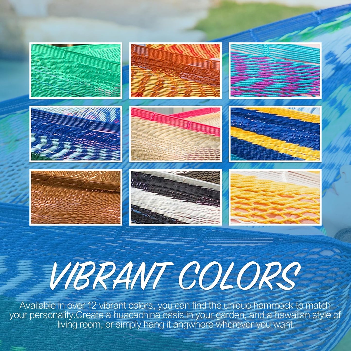 PNAEUT Handwoven Mayan Hammocks, Double Rope Hammock for Outdoor Outside & Indoor, Thick Soft 600 lbs Capacity Heavy-Duty, Includes Tree Straps, Carabiners & Carrying Bag (Nature, X-Large)