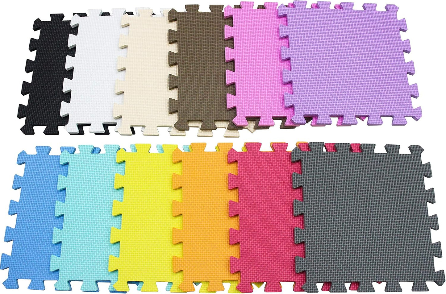 meiqicool Foam Play Mat Thick Soft EVA Interlocking Foam Floor Mats Children Yoga Exercise Multi Jigsaw Puzzle Blocking Board Kids Playmats Play Grey 18 Piece L