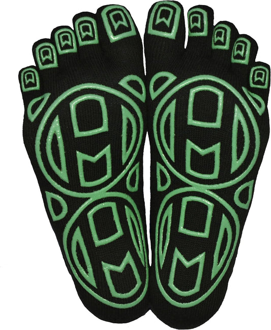 Mato & Hash 5-Toe Exercise Barefoot Feel Yoga Socks With Full Grip