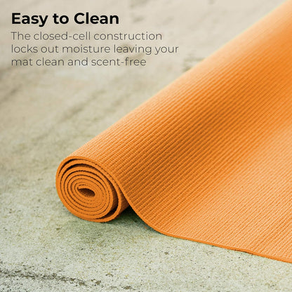 10-Pack Yoga Mat, 68" x 24" Non Slip Exercise Mat, 4mm Thick Gym Mat for Fitness and Stretching, Bulk Non Toxic Yoga Mats for Schools and Studios