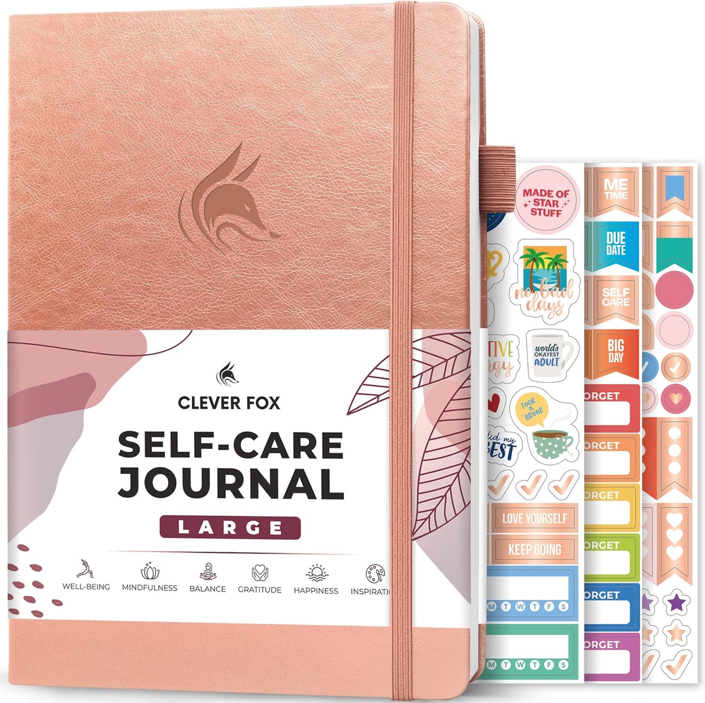 Clever Fox Self-Care Journal – Daily Reflection Notebook – Mental Health & Personal Development Planner, Meditation & Mood Log, A5 (Turquoise)