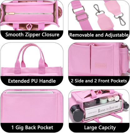 ZHMO Canvas Tote Bag for Women,Women's Bags Crossbody Bags Work Laptop Tote Bag Large Handbags Purse for Travel Nurse Teacher
