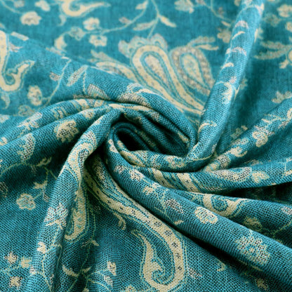Ciormis Two Tone Silky Paisley Pashmina Shawl Scarf,Soft Women's Rave Jacquard Pashminas Wrap Scarves