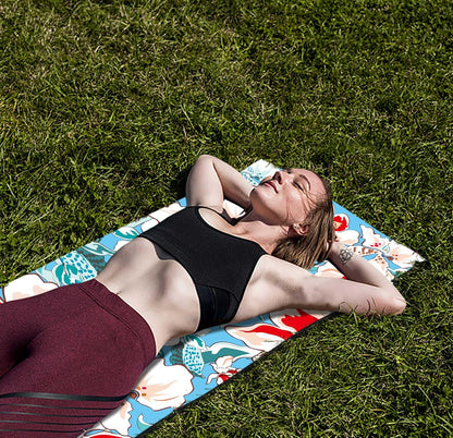 nuveti Yoga Mat Print Extra Thick TPE Non Slip Fitness Exercise Mat with Carrying Bag,72"x24" Extra Thick 6MM Exercise & Workout Mat for Yoga, Pilates Fitness and Floor Exercises - Colors A