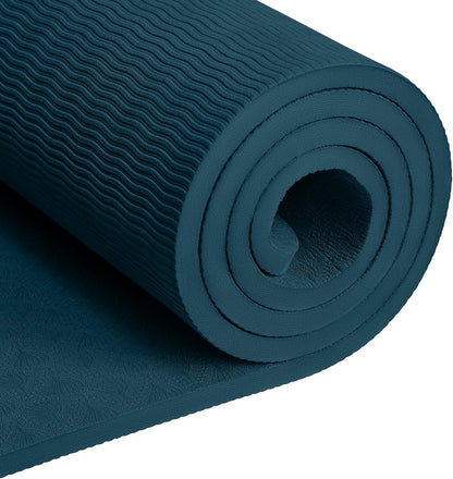 Retrospec Zuma Yoga Mat | 1/2 Inch Thick Non Slip Workout Mat | TPE Exercise Mat for Yoga, Pilates & Stretching | 72x24in