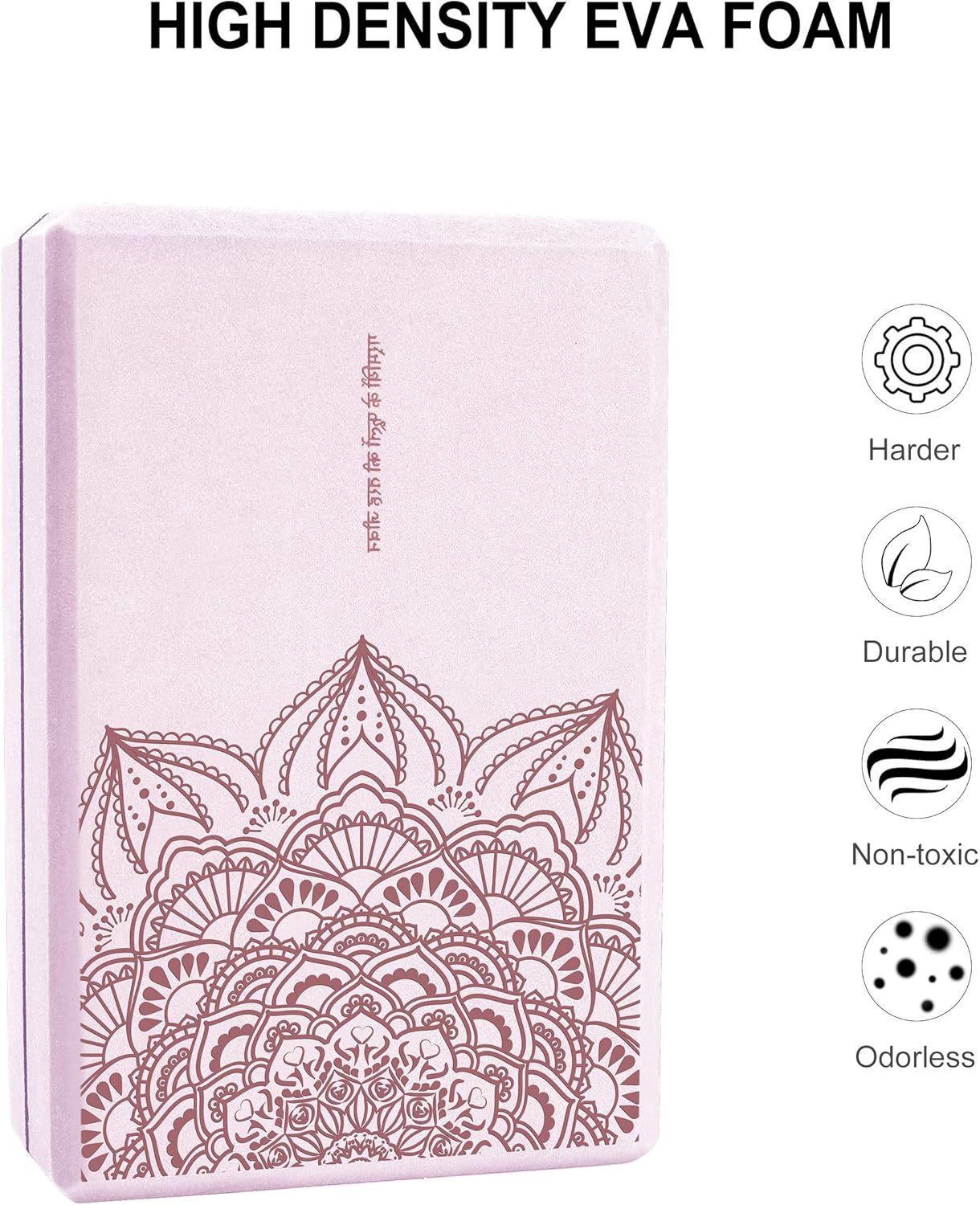 nuveti Yoga Blocks Set of 2, High Density Yoga Brick Foam Blocks to Improve Strength, Flexibility and Balance Brick Foam Blocks