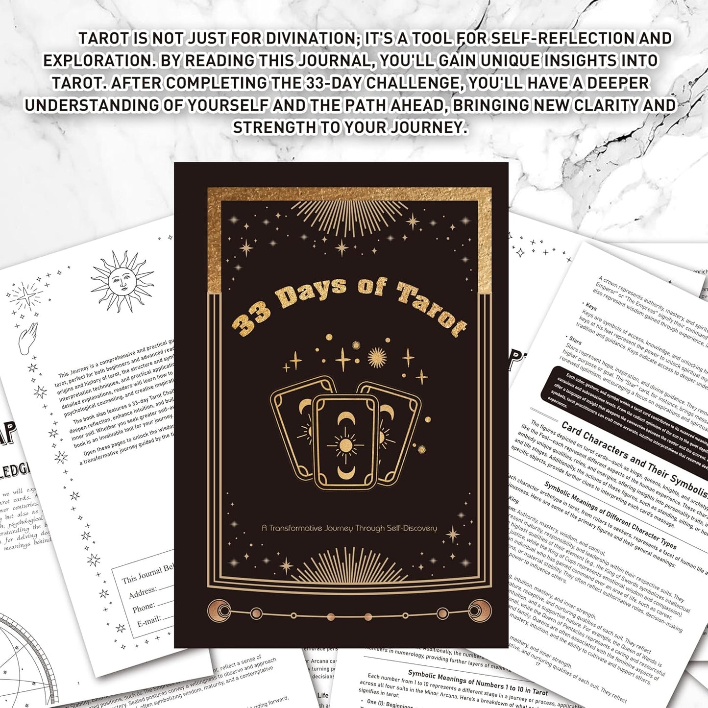 The 33-Day Tarot Challenge Journal: Master Tarot History, Symbols, Card Meanings & Spreads | Daily Practices for Self-Discovery, Healing, Intuition, Meditation & Personal Growth, A5(5.9x8.5 inch)