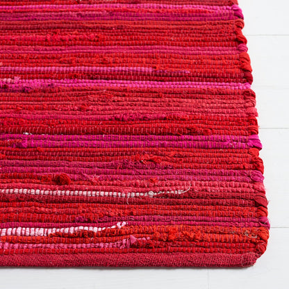 SAFAVIEH Area Rug 3x5 - Rag Rug Collection - Blue & Multi, Handmade Cotton, Boho Stripe Pattern, Ideal for Entryway, Living Room, Bedroom, Dining Space (RAR130B)