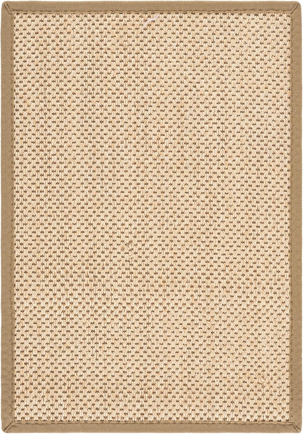 SAFAVIEH Area Rug 11x15 - Natural Fiber Collection - Large - Maize & Linen Color, Sisal, Woven Design with Border (NF141B) - Colors B