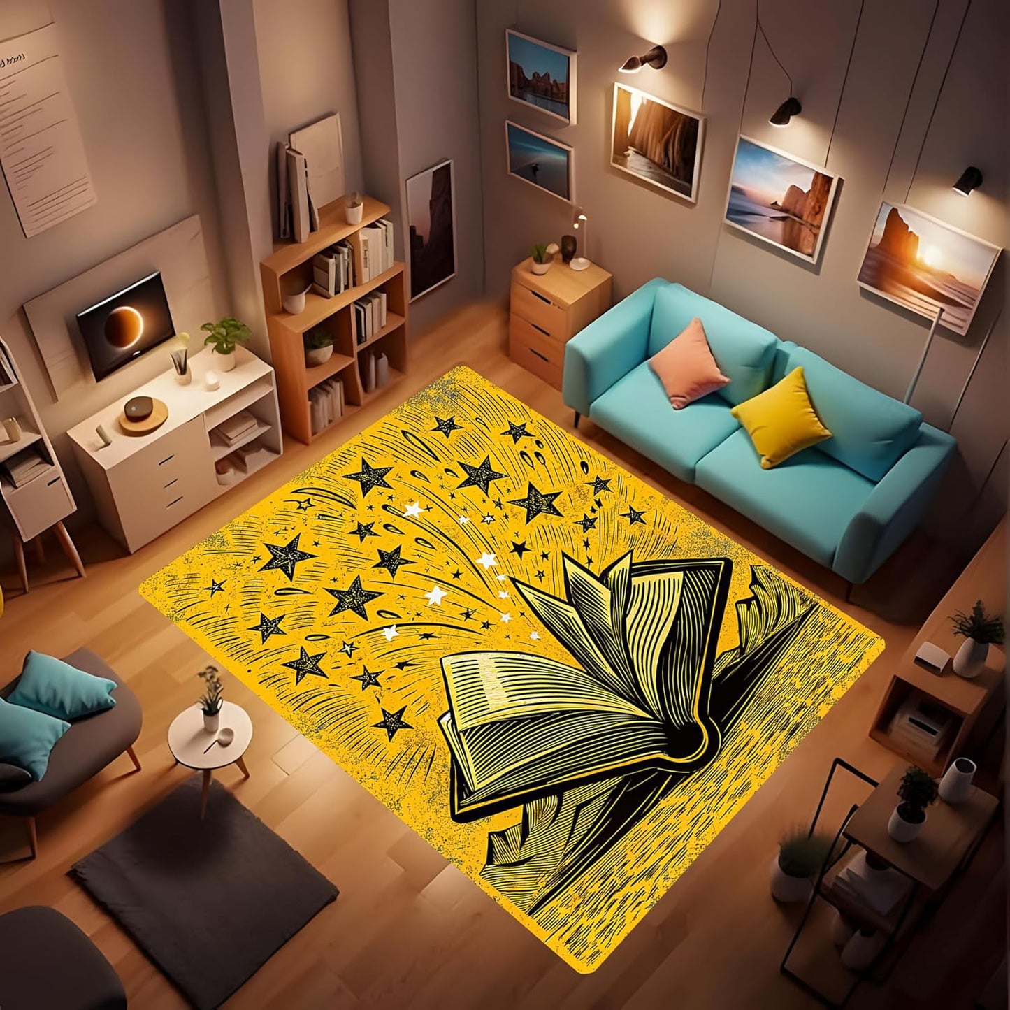 Butterfly Carpet Area Rug - Lovely Butterflies Printed Carpets for Kids Butterfly Theme Living Room Indoor Bedroom Decor Soft Polyester Yoga Mat 2'x3'