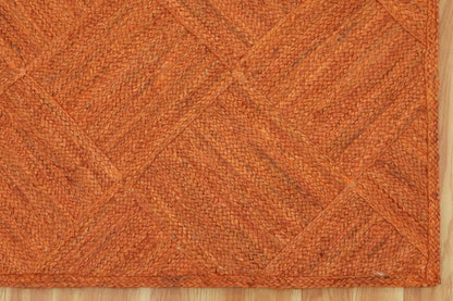 Hand Braided Jute 4 Ft Square Kilim Rug Flatweave Pink Geometric Pattern Jute Sisal Rug, Thick 0.27 Inch Indoor Outdoor Carpet for Kitchen, Bedside, Yoga Mat - Colors B