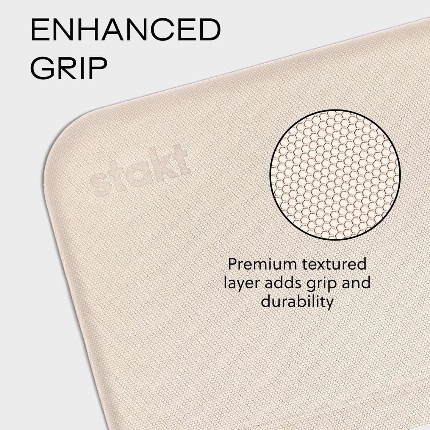 Stakt Foldable Yoga Mat Pro, 2 in 1 with Premium Textured Grip, Non Slip, Folding Exercise and Fitness Mat for Pilates, Strength Training, and High Impact Workouts