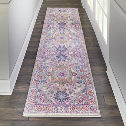 Nourison Home Passion Teal Multicolor 9' x 12' Area Rug - Easy Clean, Non Shedding, Bed Room, Living Room, Dining Room, Kitchen (9' x 12')