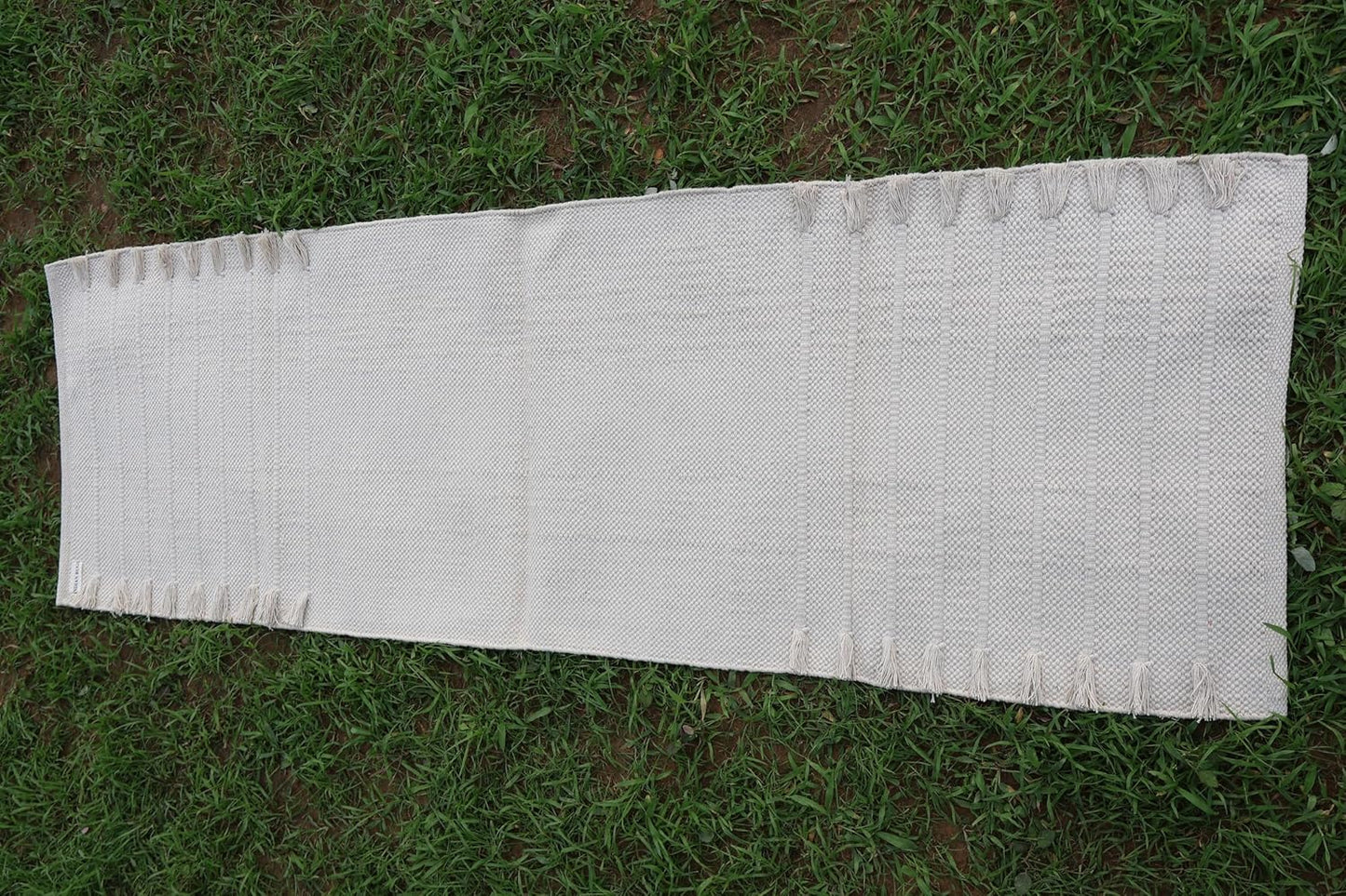 EcoComfort Cotton Yoga Mat - Hand-Woven, Extra-Thick for Ultimate Home Fitness - Durable & Stylish Yoga Rug (24”x72”x5mm)