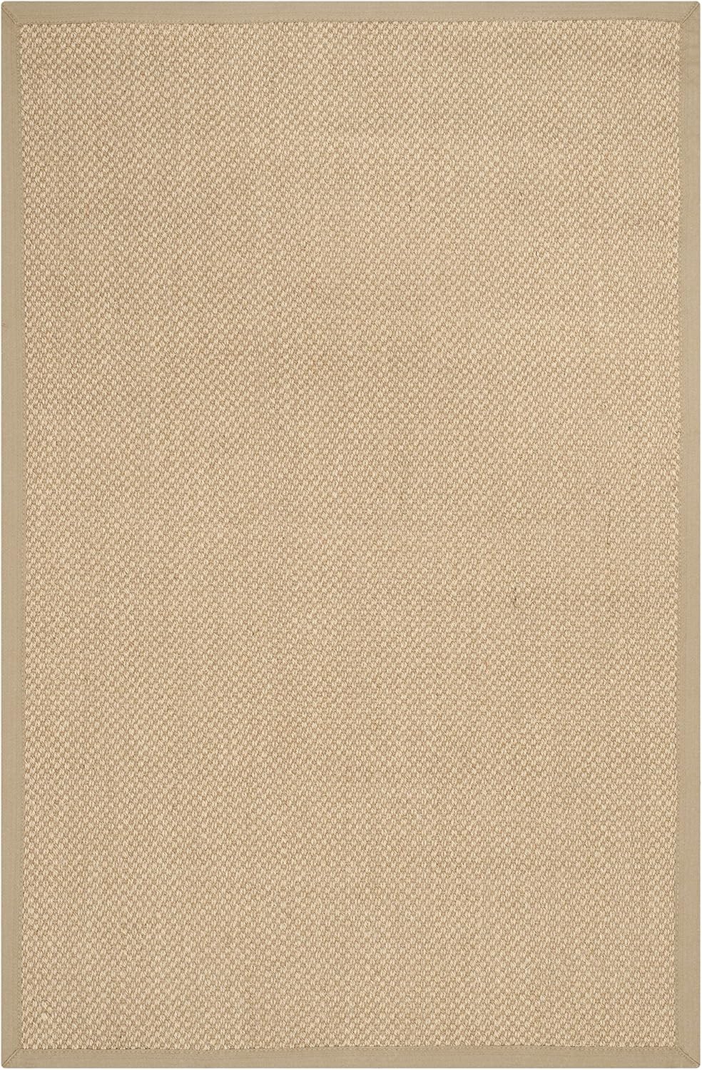 SAFAVIEH Area Rug 11x15 - Natural Fiber Collection - Large - Maize & Linen Color, Sisal, Woven Design with Border (NF141B) - Colors A