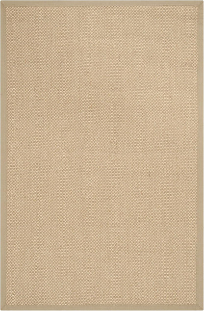 SAFAVIEH Area Rug 11x15 - Natural Fiber Collection - Large - Maize & Linen Color, Sisal, Woven Design with Border (NF141B) - Colors A