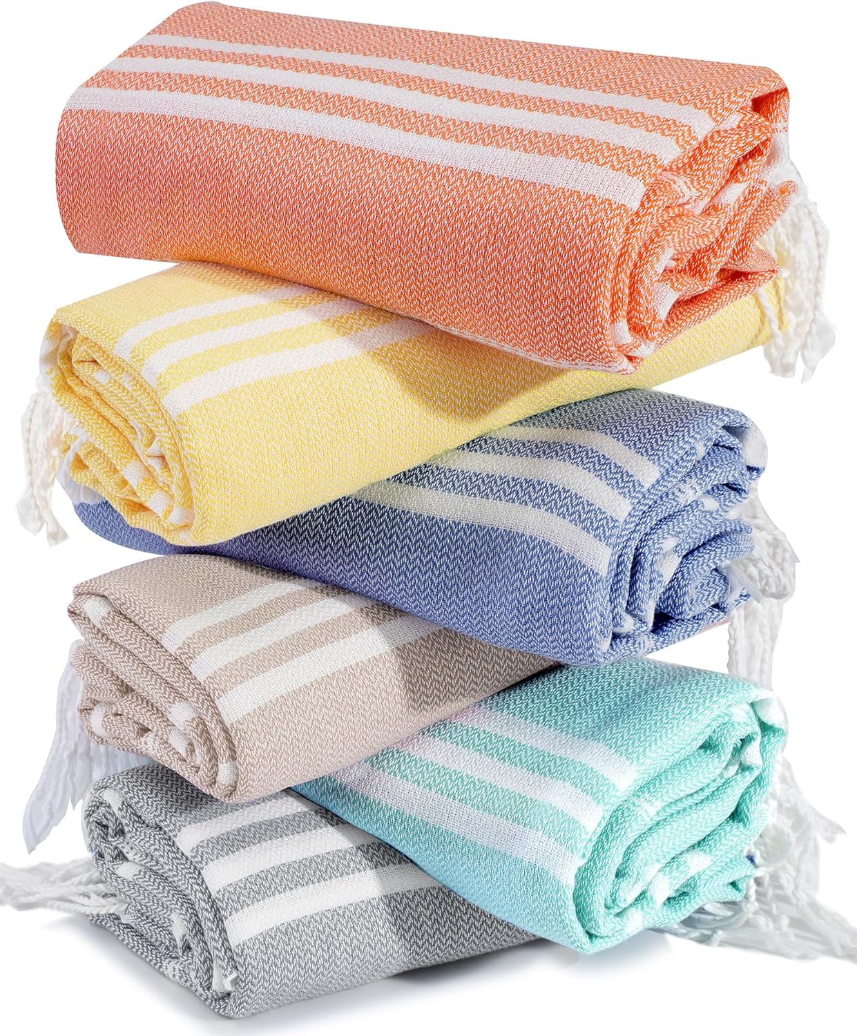 2 Packs Checkered Plaid Yoga Blanket Turkish Towel Extra Large Meditation Supplies Mat Cover Beach Blanket Women Birthday Gift for Mom Wife Sister Girlfriend Mother Adult Friend Husband Son Daughter