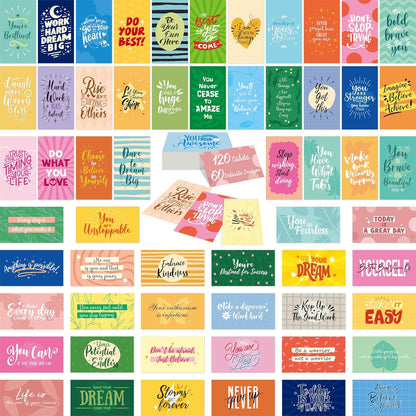 Gethelud 200 PCS Positive Affirmations Cards for Women, 60 Designs Daily Affirmations Cards, Inspirational Motivational Cards Mindfulness Cards Meditation Cards (2” x 3.5”)
