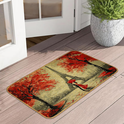 Doormat Yoga Frog Front Door Mat Indoor Outdoor Entrance,Pink Lotus Flower Door Mat Waterproof Low Profile All-Season,Easy Clean Patio Porch Entryway Floor Rug 17x29 Inch