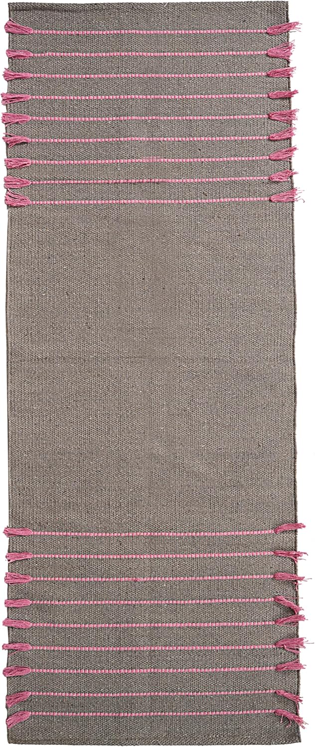 Indian Handmade 100% Organic Cotton Yoga Mat, Hand Woven Rug, Yoga Mat For Everyday Fitness at Home Comfortable Foldable Long Mat