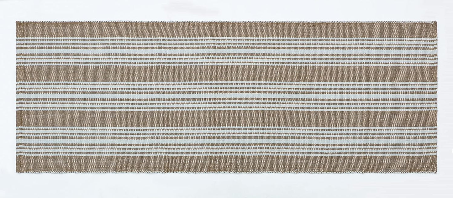 Hand Woven 100% Cotton Yoga Mat- Thick Handloom Made in India- for Gym Floor Exercise - Runner for Bedroom
